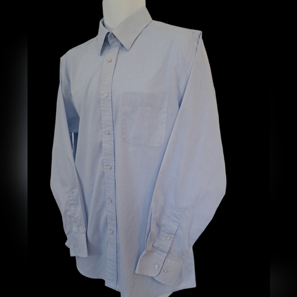 Haggar - Dress Shirt - EZ Button, Comfort Classic Fit - No Iron - EUC - 16/34-35 - Picture 3 of 10